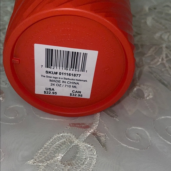 Starbucks Red and Purple Swirl Tumbler with Straw - Picture 4 of 5